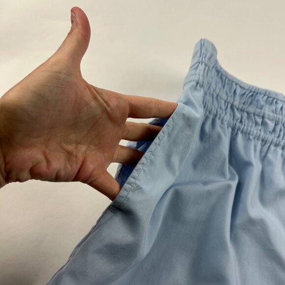 Treasure & Bond Light Blue Canvas Eyelet Trim Pull On Shorts L - Picture 2 of 5